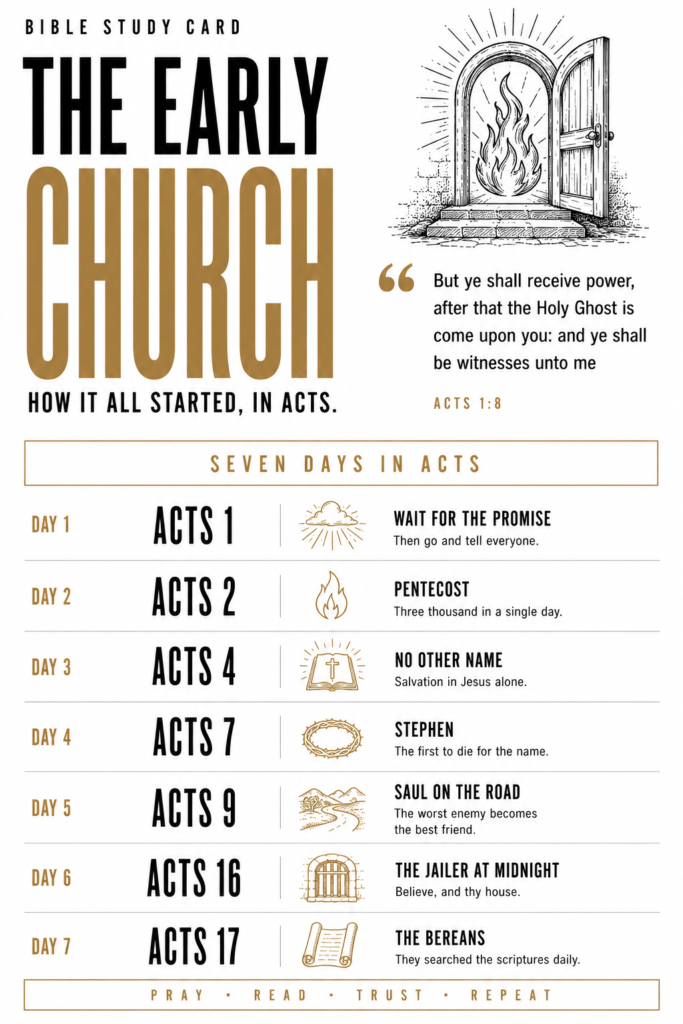 The Early Church study card