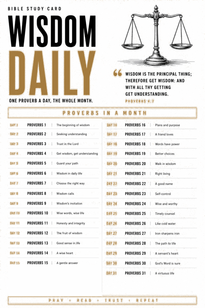 Wisdom Daily study card