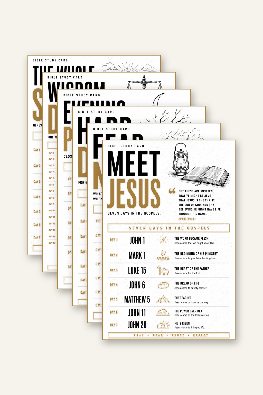 Bible study cards - the starter set
