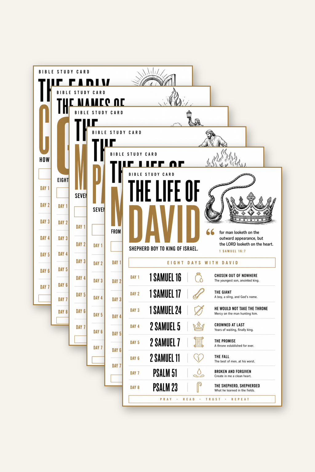 Bible study cards - know the Bible