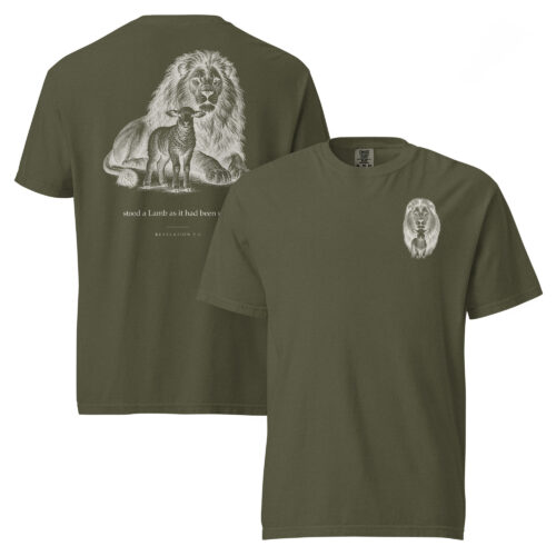 THE LION AND THE LAMB in sage