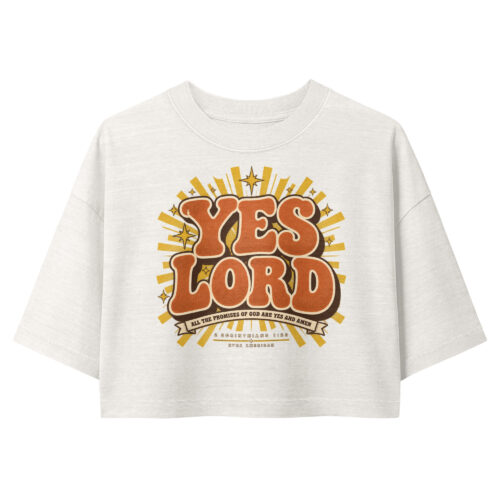YES LORD CROP in vintage white