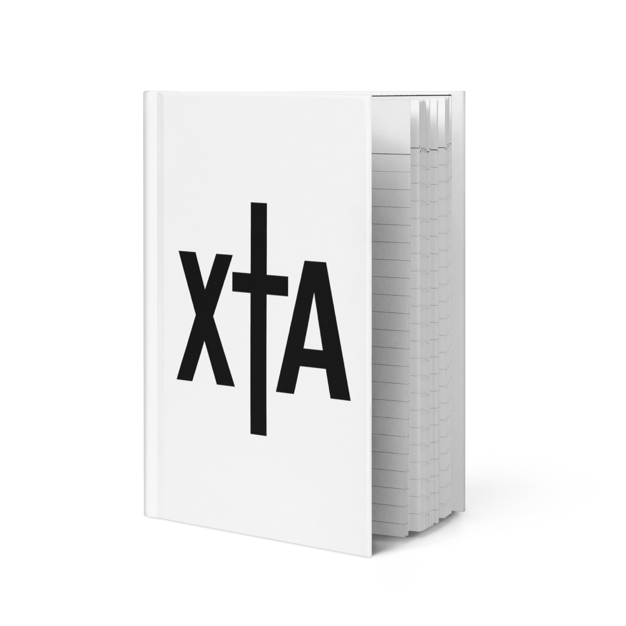 XA Journal — hardcover journal matte white 8x5.75, front