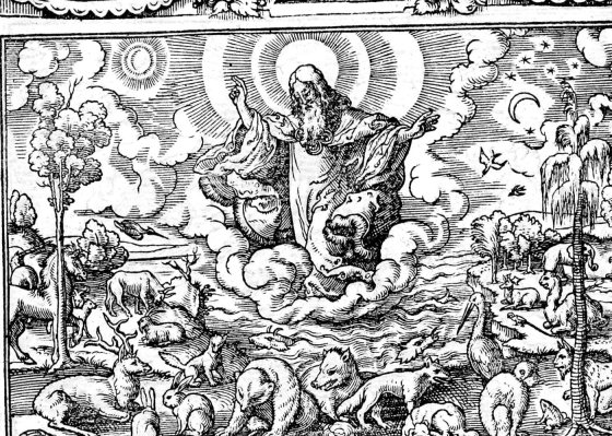 The Creation, woodcut by Virgil Solis, 1565
