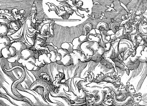 The Rider on the White Horse, woodcut by Virgil Solis, 1565