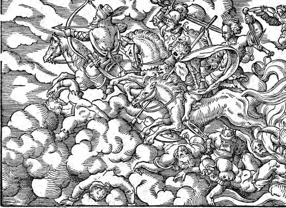 The Four Horsemen, woodcut by Virgil Solis, 1565