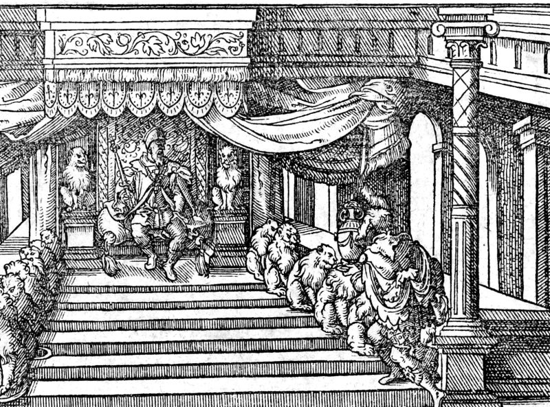 The Queen of Sheba, woodcut by Virgil Solis