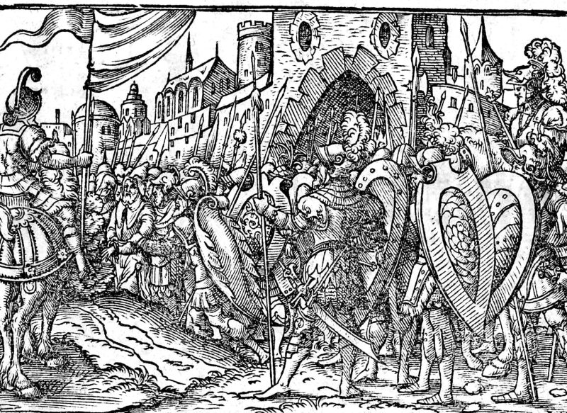 Israel Carried into Captivity, woodcut by Virgil Solis