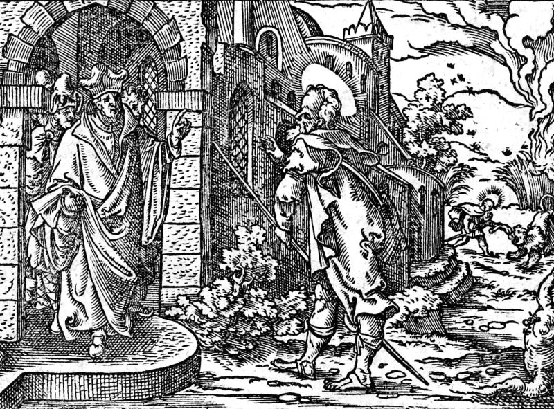 Amos Prophesies Against the Nations, woodcut by Virgil Solis