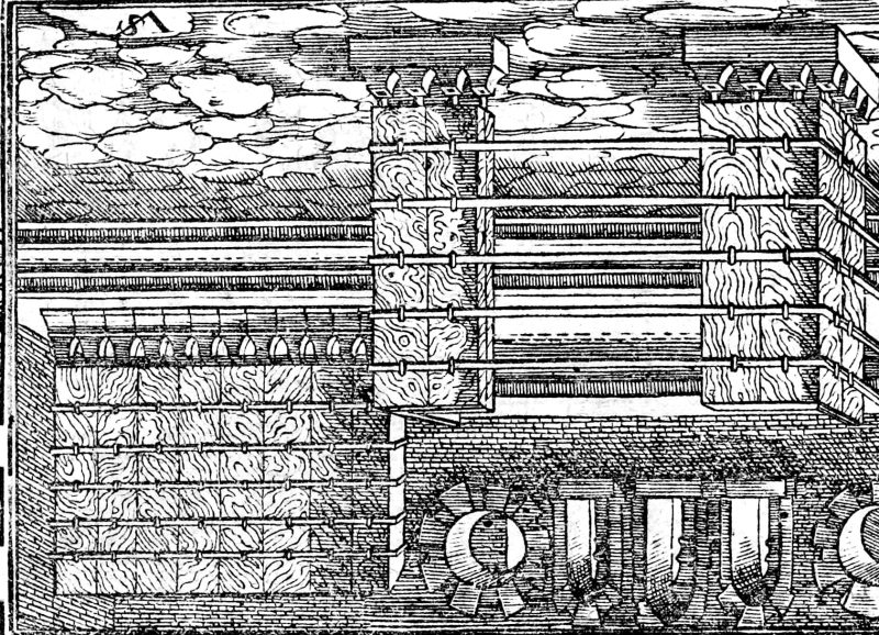 The Boards and Bars of the Tabernacle, woodcut by Virgil Solis