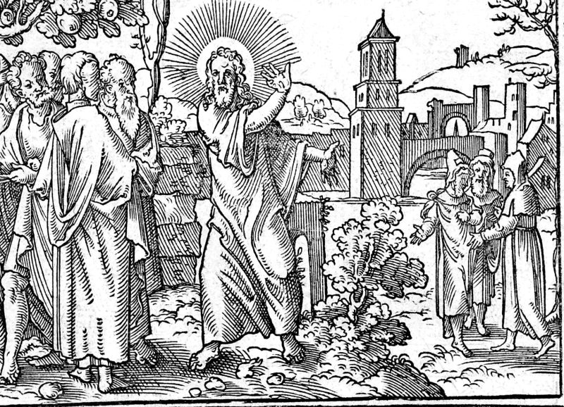 In My Father's House Are Many Mansions, woodcut by Virgil Solis
