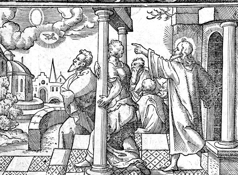 The True Vine, woodcut by Virgil Solis