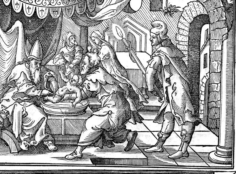 The Circumcision of Christ, woodcut by Virgil Solis