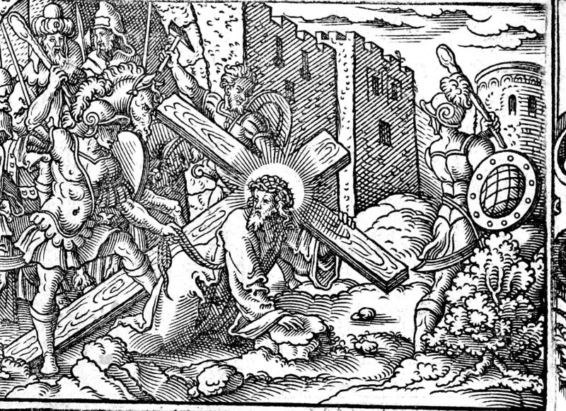 Christ Bearing the Cross, woodcut by Virgil Solis