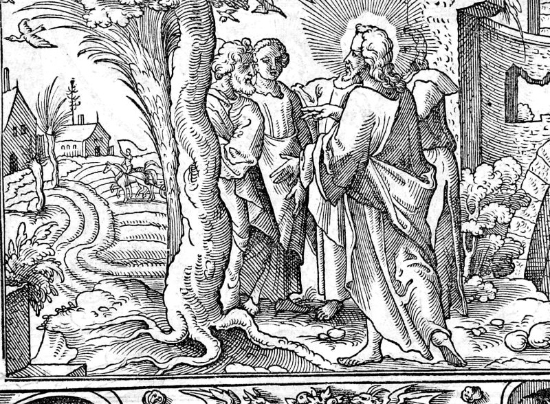 He Opened His Mouth and Taught Them, woodcut by Virgil Solis