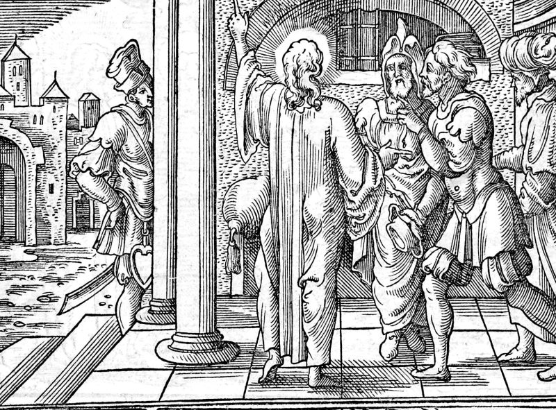 The Sermon on the Mount, woodcut by Virgil Solis