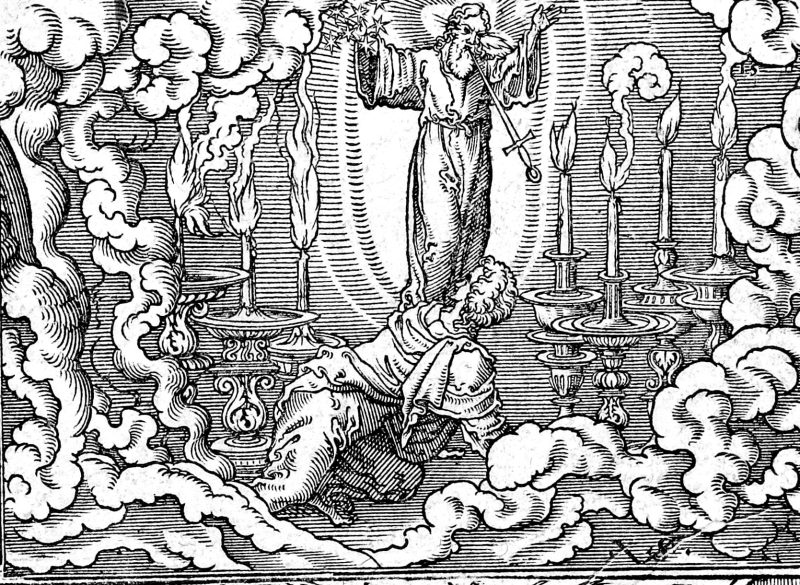 The Vision of the Son of Man, woodcut by Virgil Solis