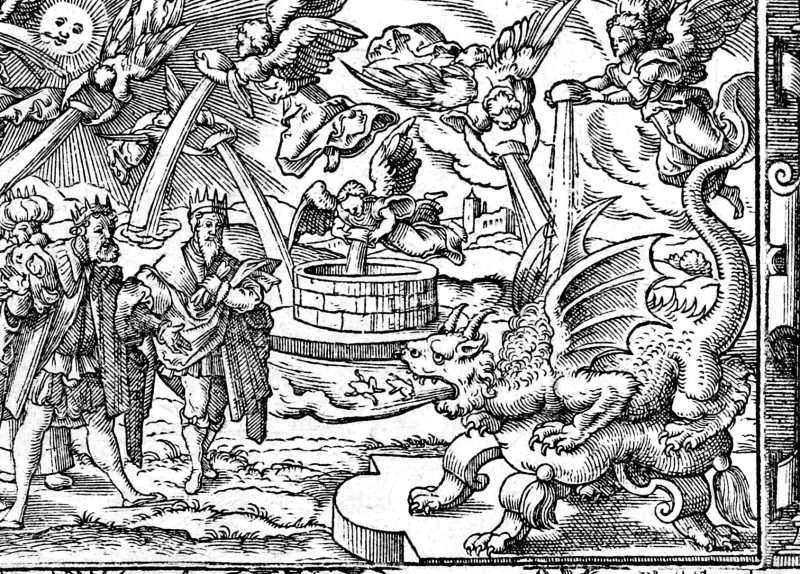 The Seven Vials of Wrath, woodcut by Virgil Solis