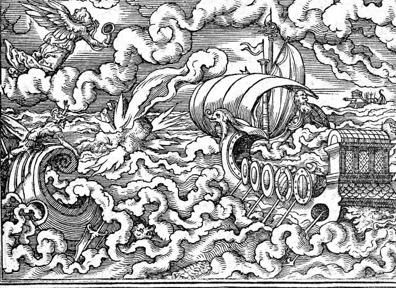 The Second Trumpet, woodcut by Virgil Solis