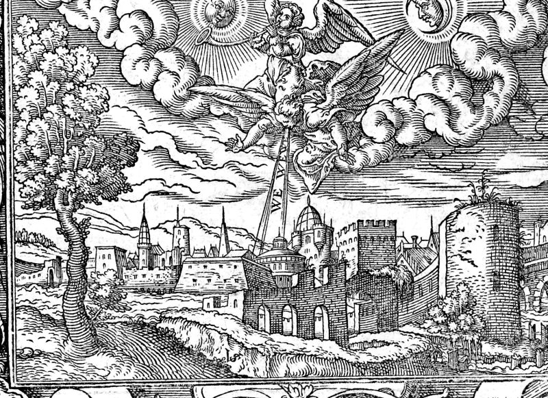 The Fourth Trumpet and the Woe, woodcut by Virgil Solis