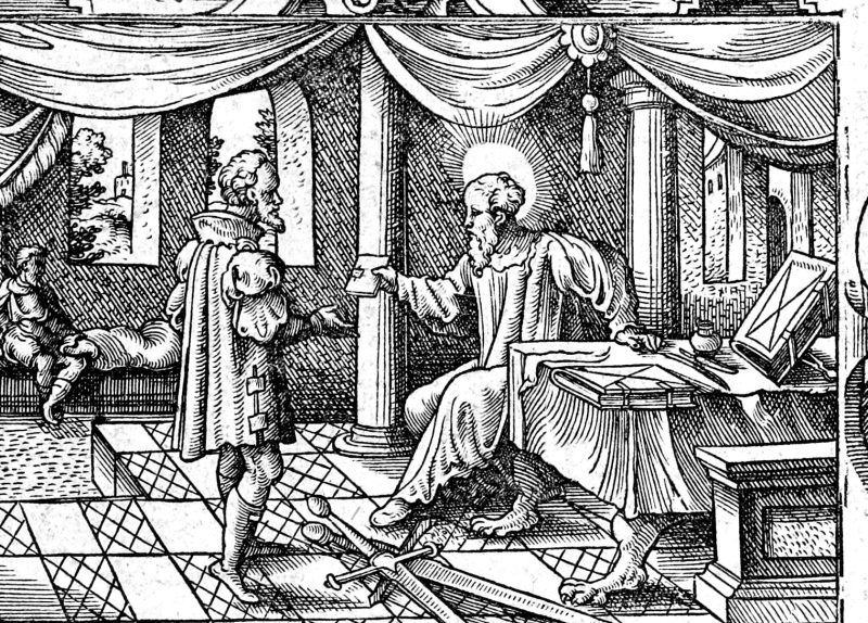 Saint Paul, woodcut by Virgil Solis