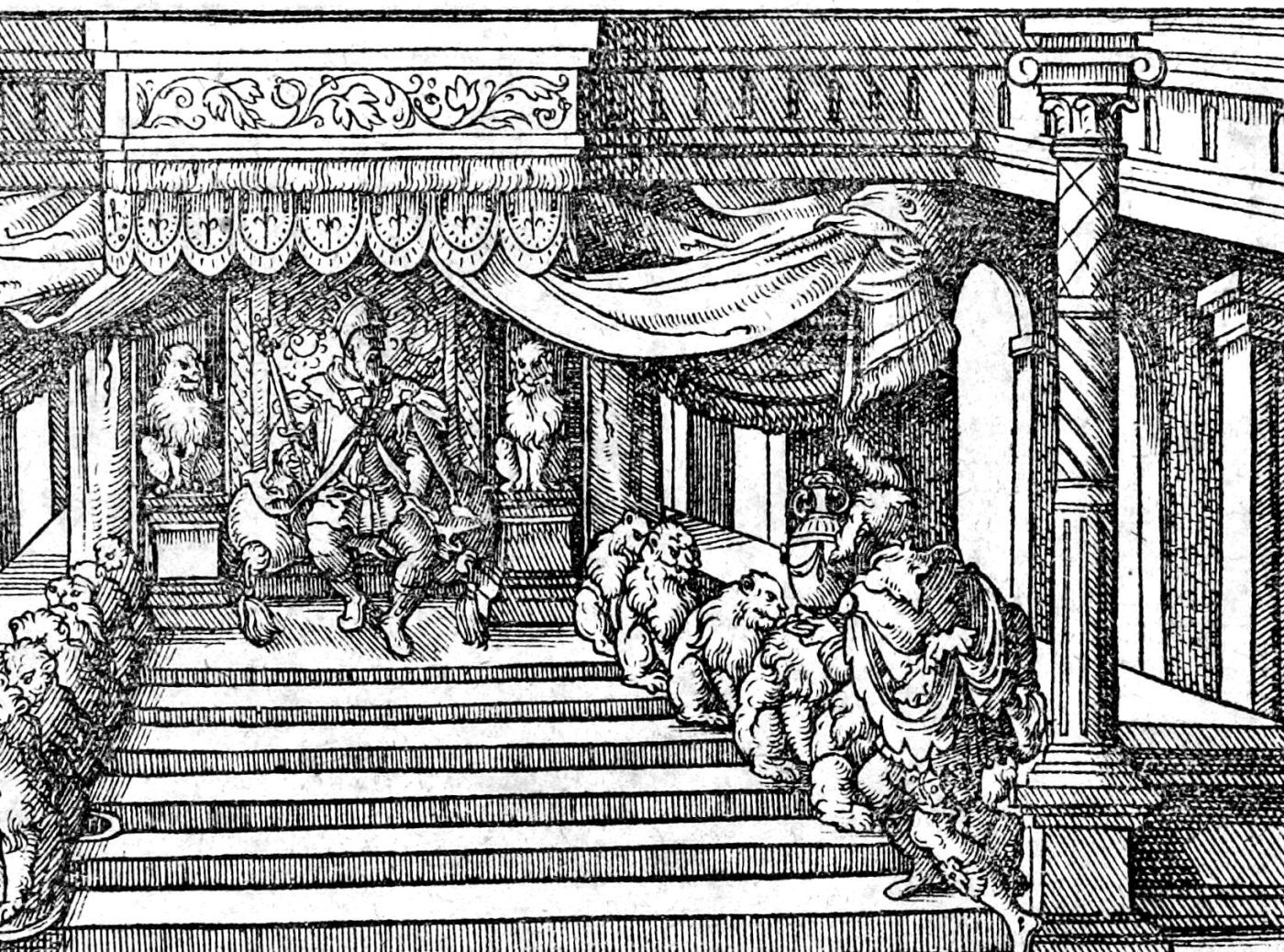 The Queen of Sheba, woodcut by Virgil Solis, 1565