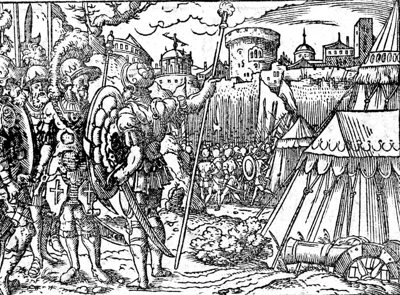 The Destruction of Jerusalem, woodcut by Virgil Solis, 1565