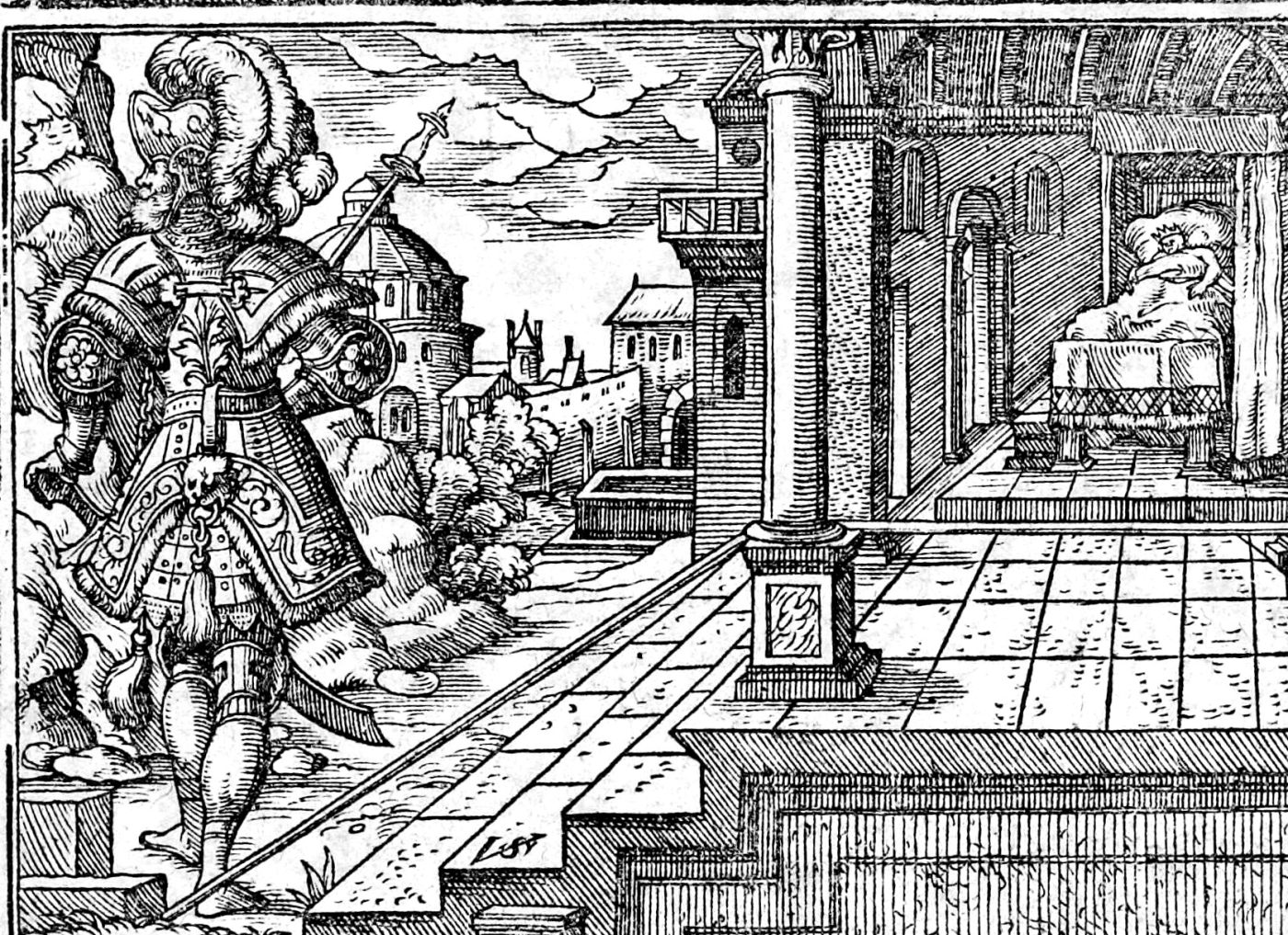 Nebuchadnezzar's Dream Interpreted, woodcut by Virgil Solis, 1565