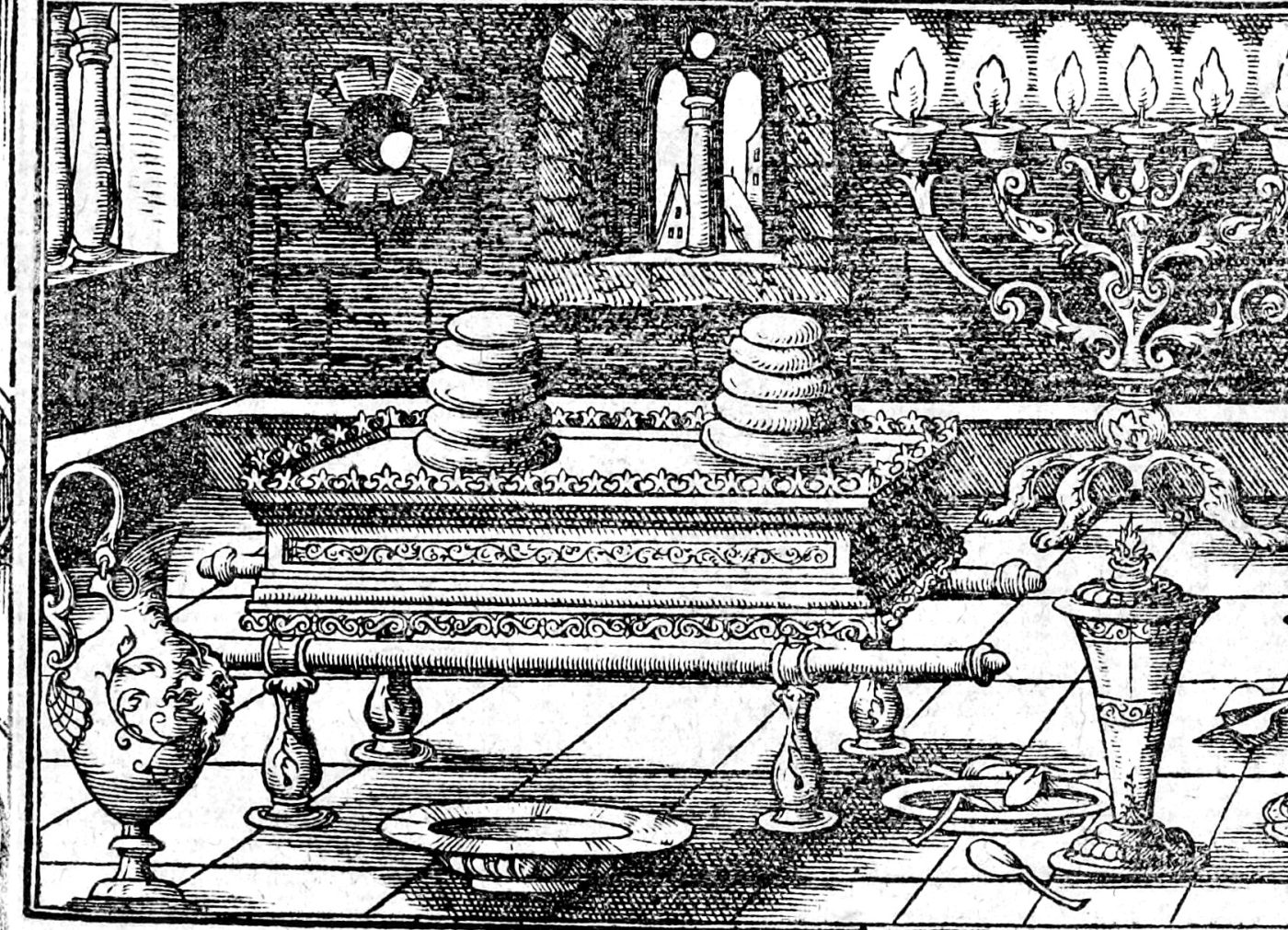 The Offering for the Tabernacle, woodcut by Virgil Solis, 1565