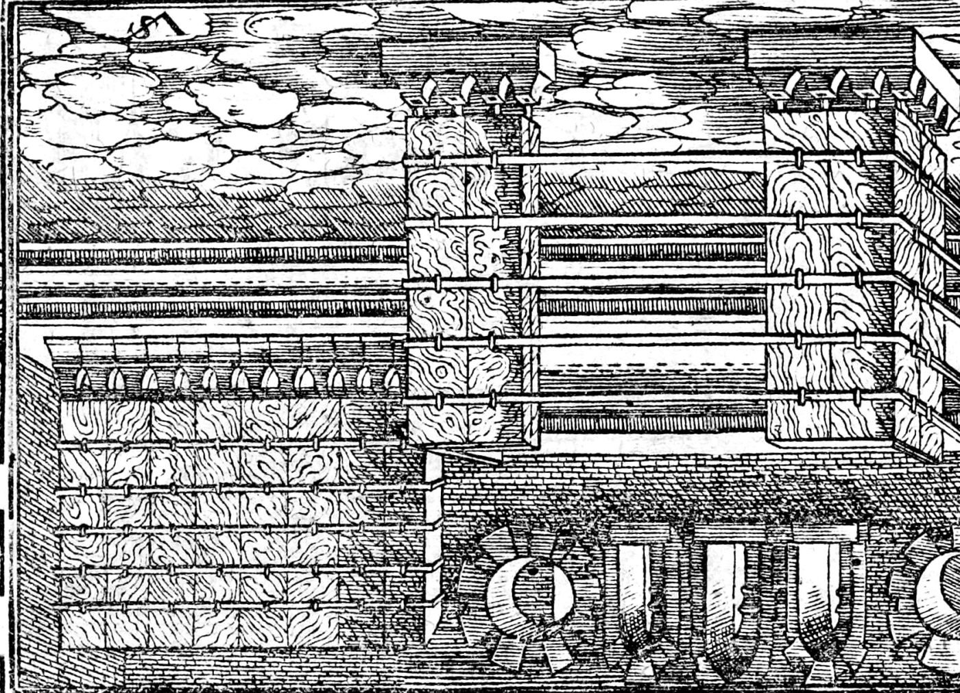 The Boards and Bars of the Tabernacle, woodcut by Virgil Solis, 1565