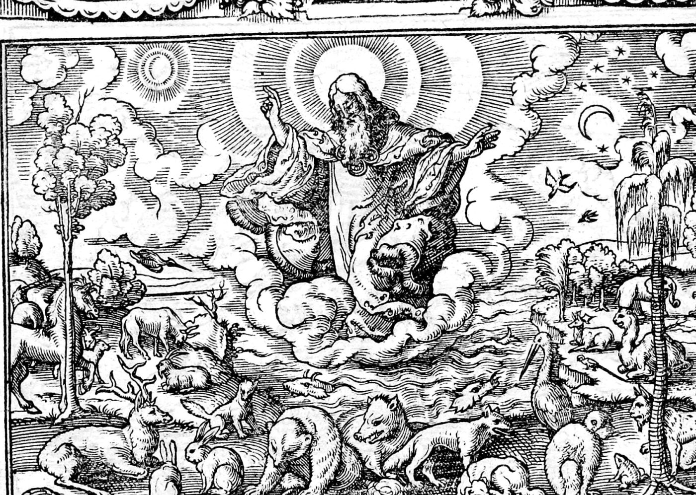 The Creation, woodcut by Virgil Solis, 1565