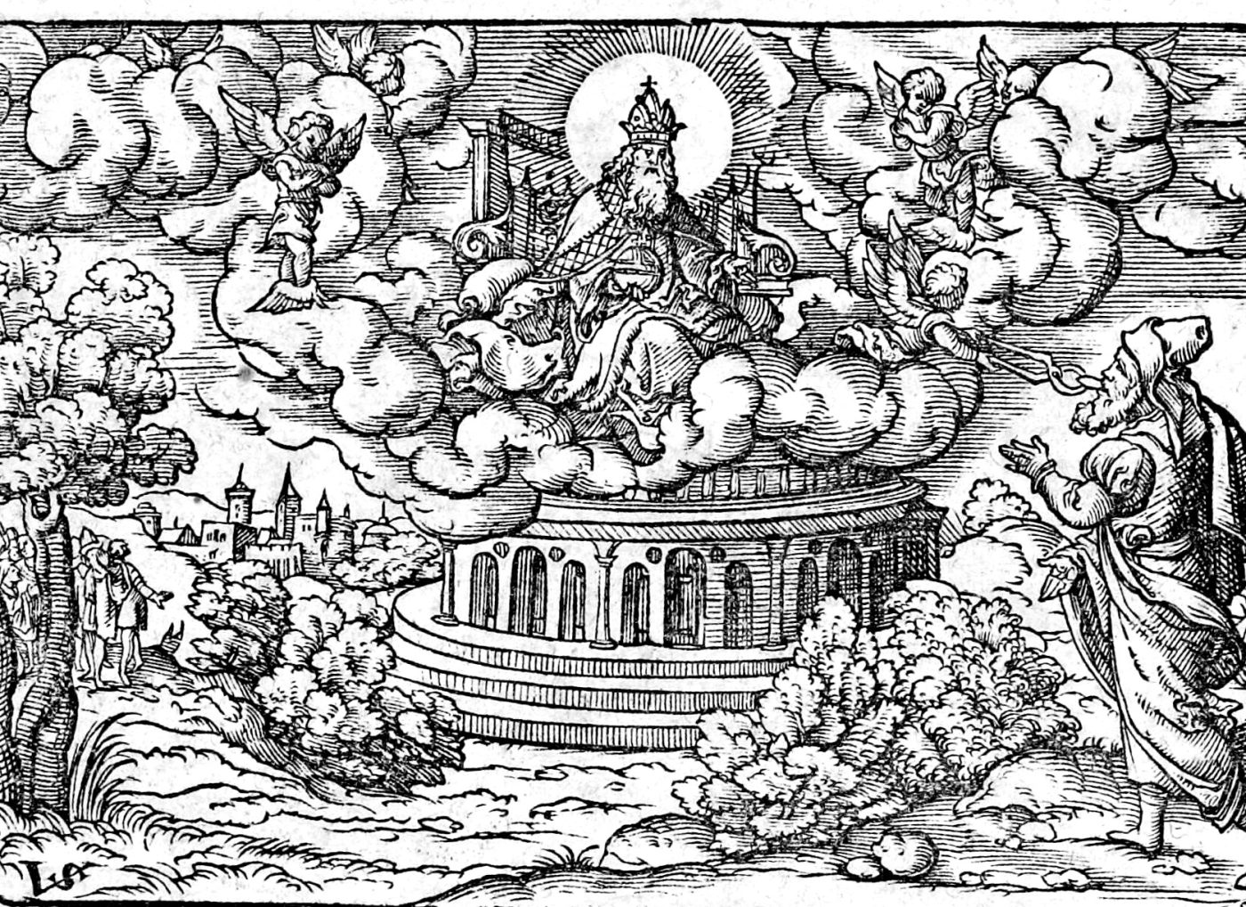 Isaiah Rebukes the People, woodcut by Virgil Solis, 1565