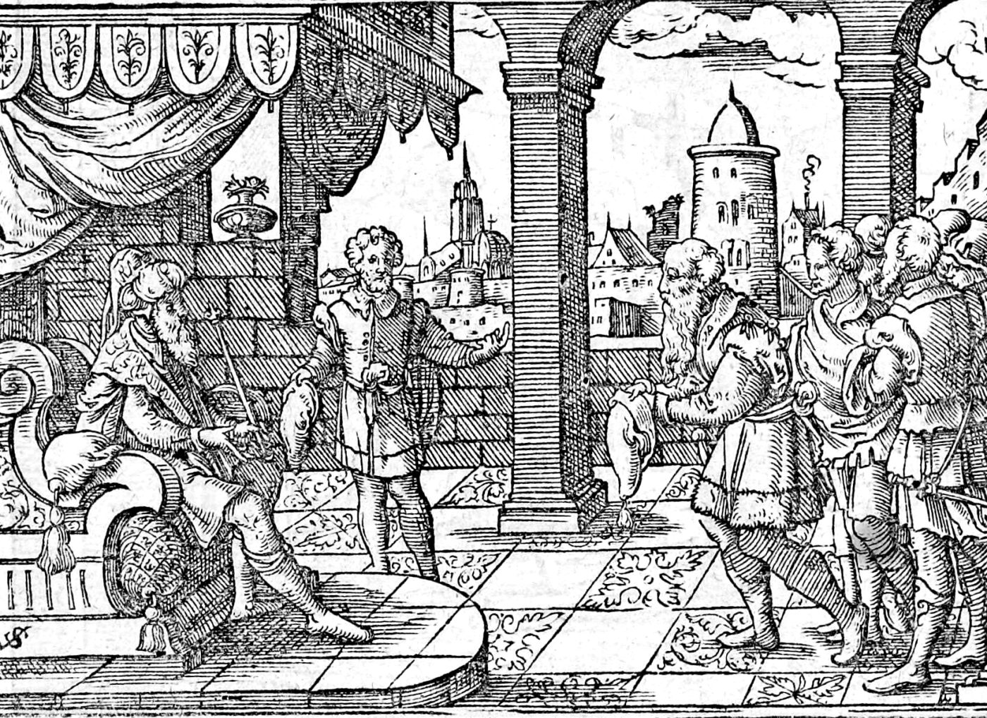 Jacob's House in Goshen, woodcut by Virgil Solis, 1565