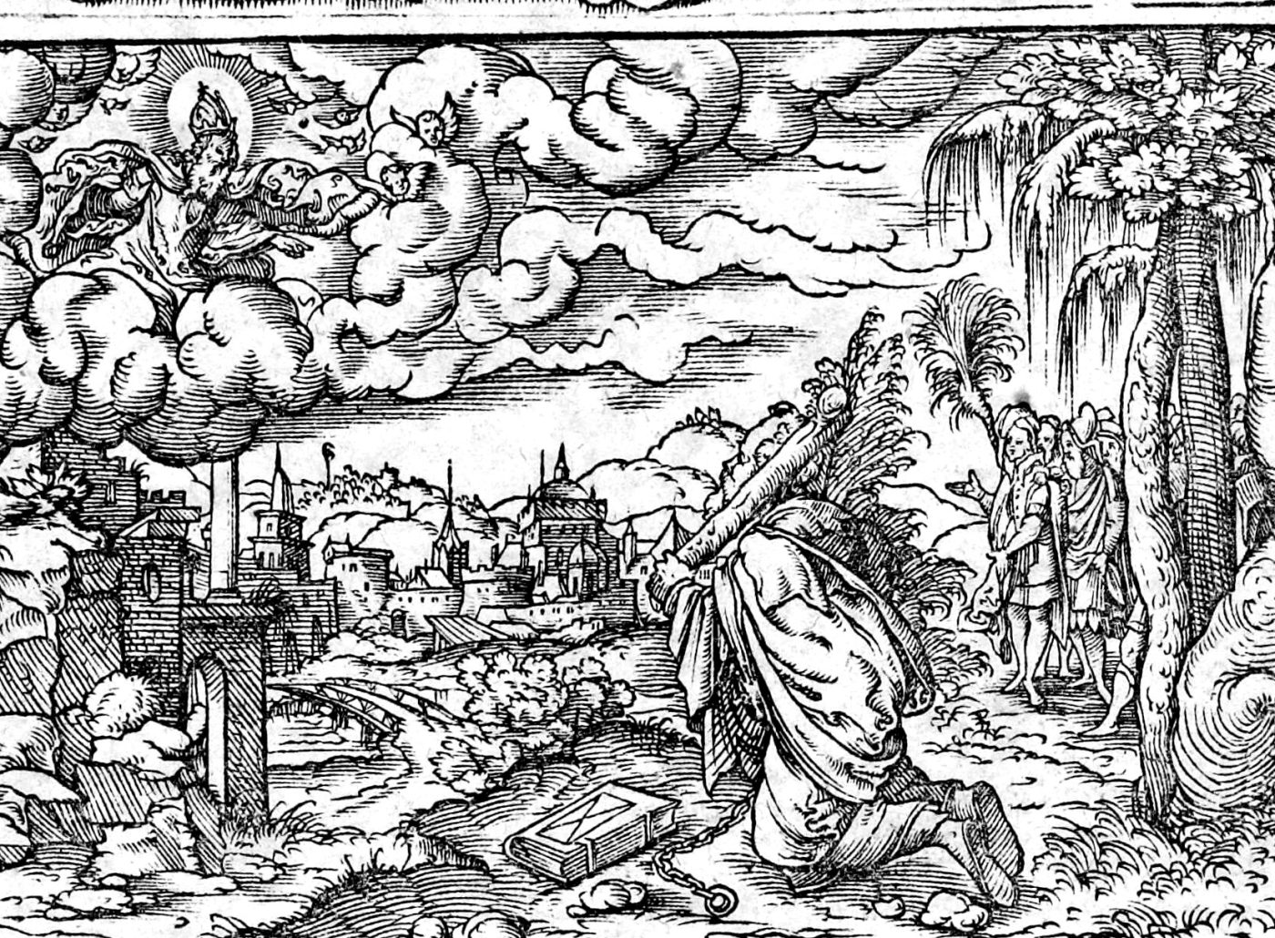 The Rod and the Seething Pot, woodcut by Virgil Solis, 1565