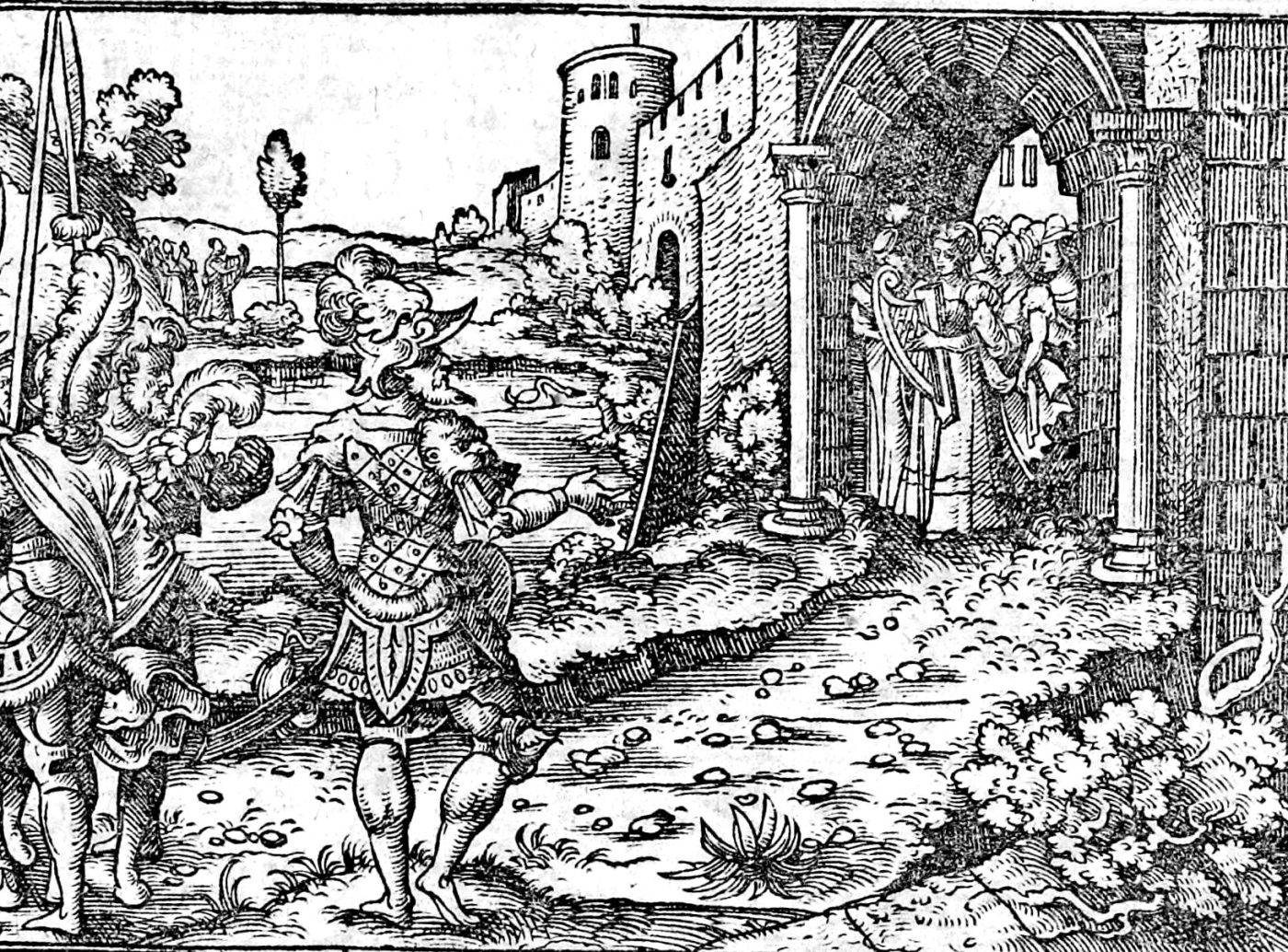 Jephthah's Vow, woodcut by Virgil Solis, 1565