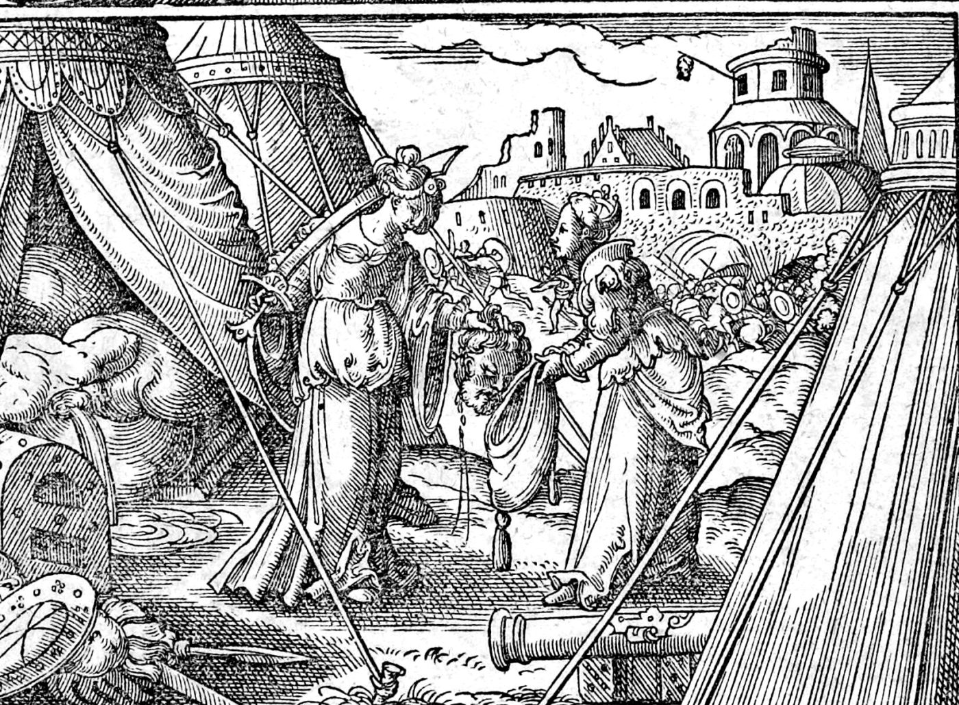 Judith and Holofernes, woodcut by Virgil Solis, 1565