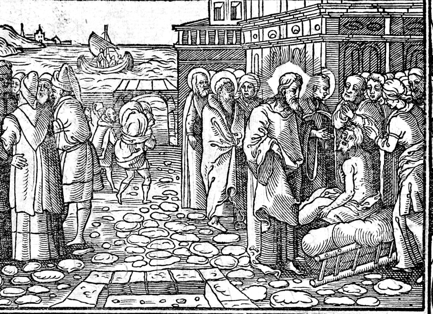The Man with the Dropsy, woodcut by Virgil Solis, 1565