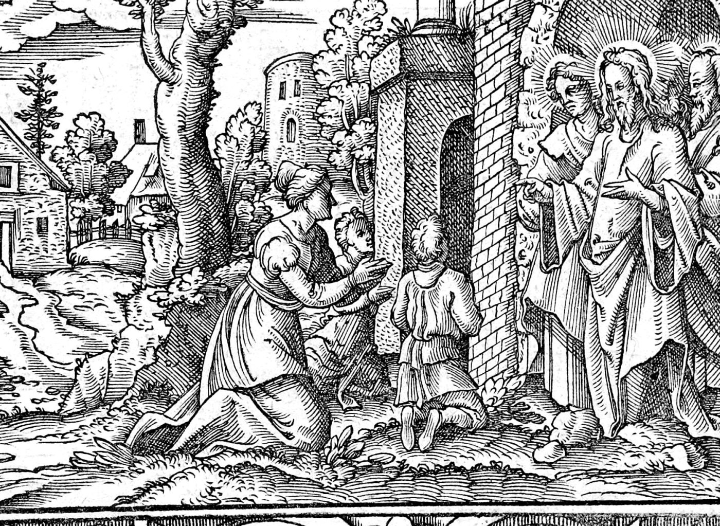 The Sons of Zebedee, woodcut by Virgil Solis, 1565