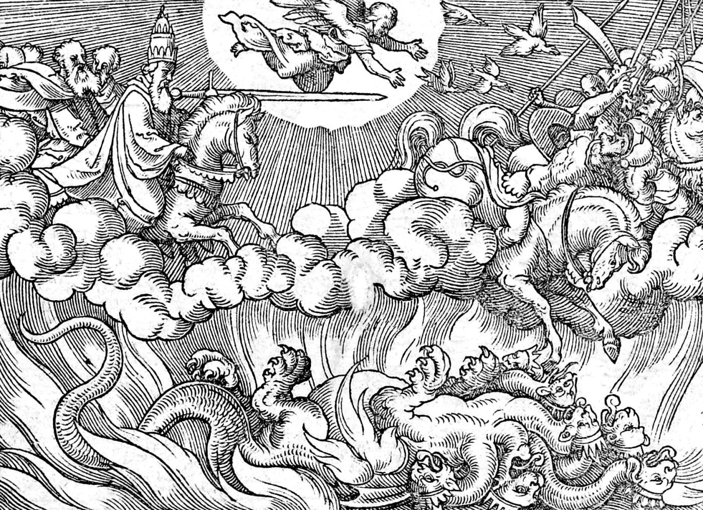 The Rider on the White Horse, woodcut by Virgil Solis, 1565