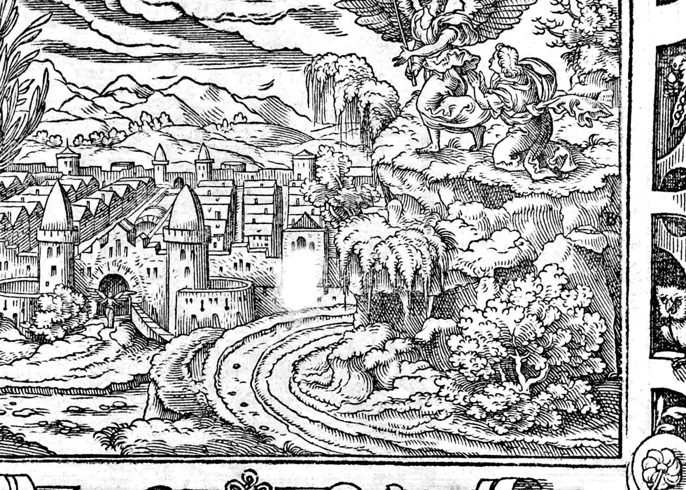 The New Jerusalem, woodcut by Virgil Solis, 1565