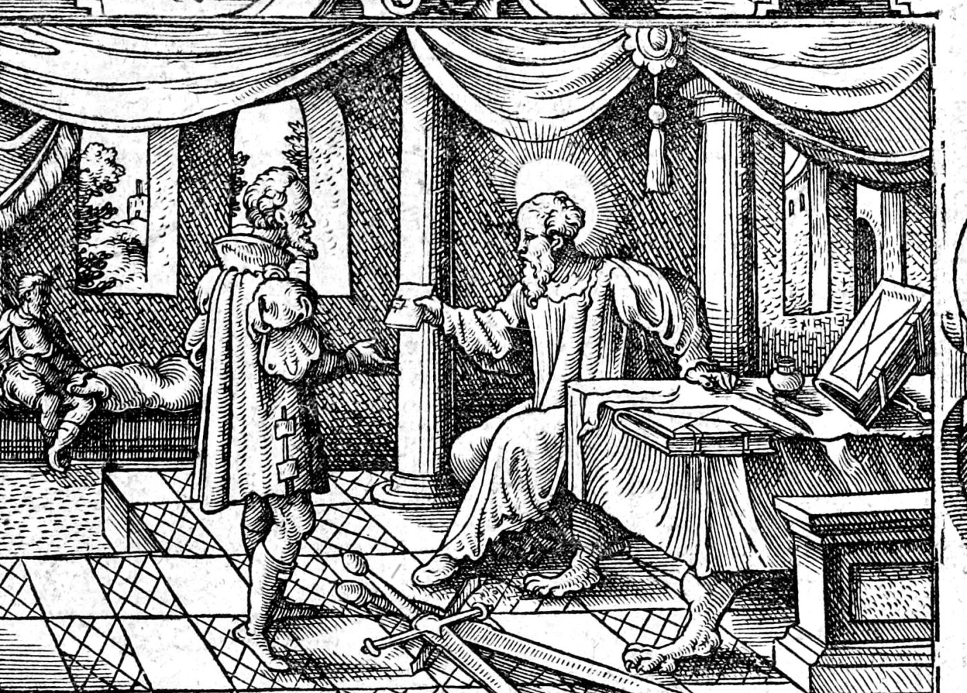 Saint Paul, woodcut by Virgil Solis, 1565