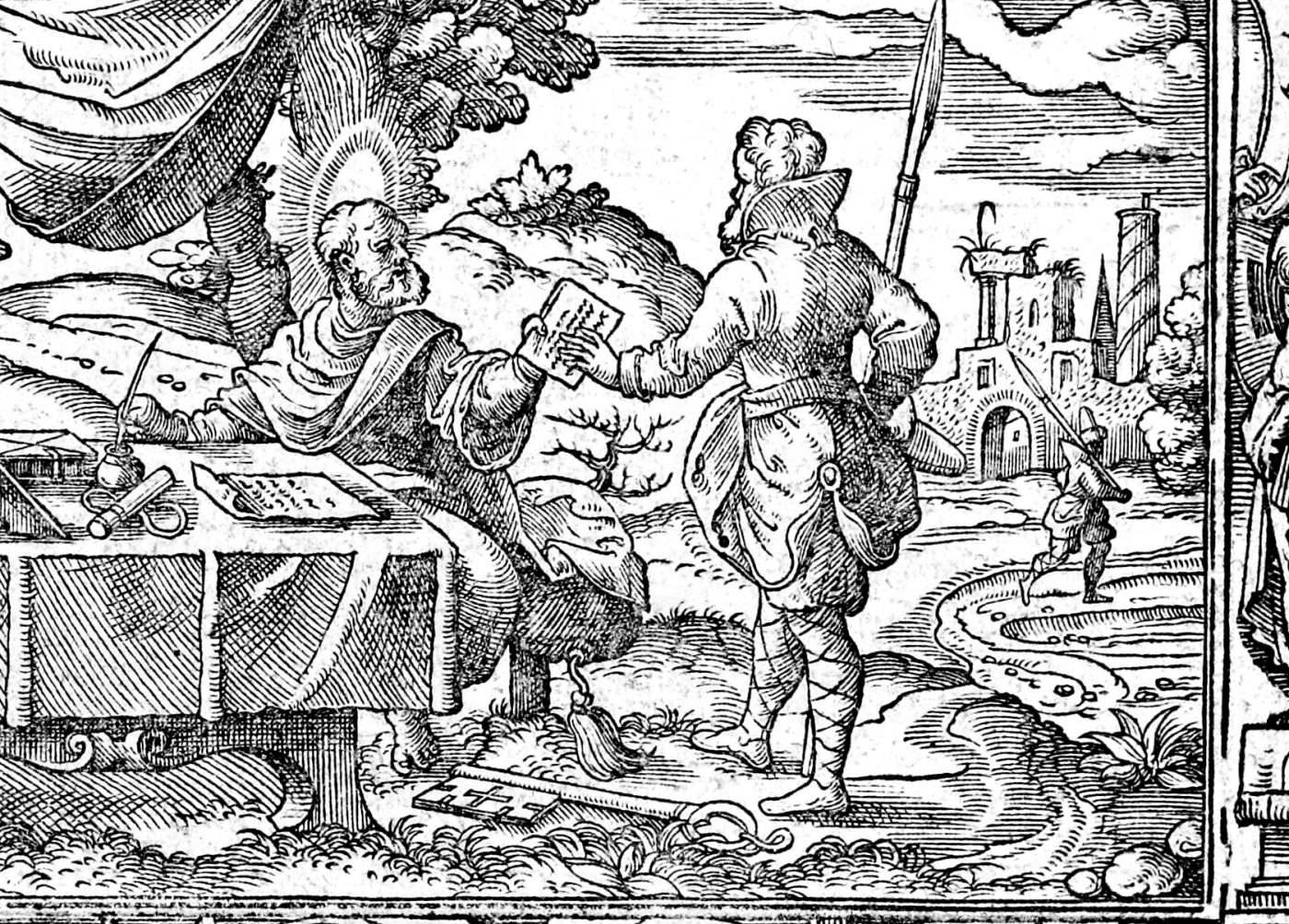 Saint Peter, woodcut by Virgil Solis, 1565