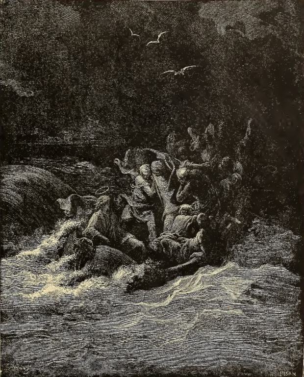 Jesus Stilling the Tempest, engraved by Gustave Dore