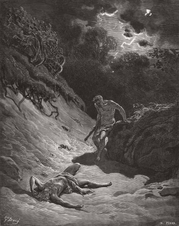 The Death of Abel, engraved by Gustave Dore