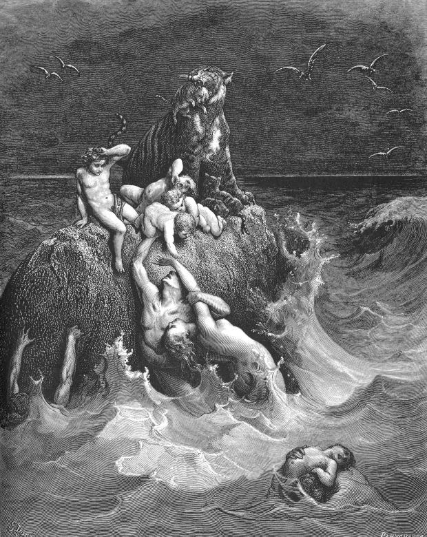 The Deluge, engraved by Gustave Dore