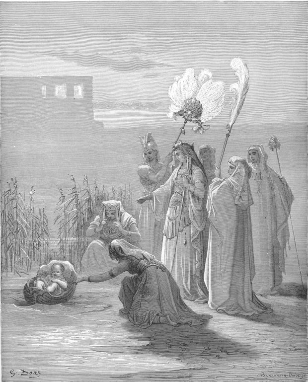 The Finding of Moses, engraved by Gustave Dore