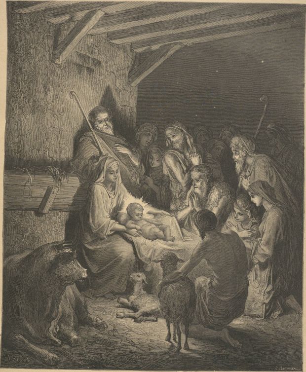 The Nativity, engraved by Gustave Dore