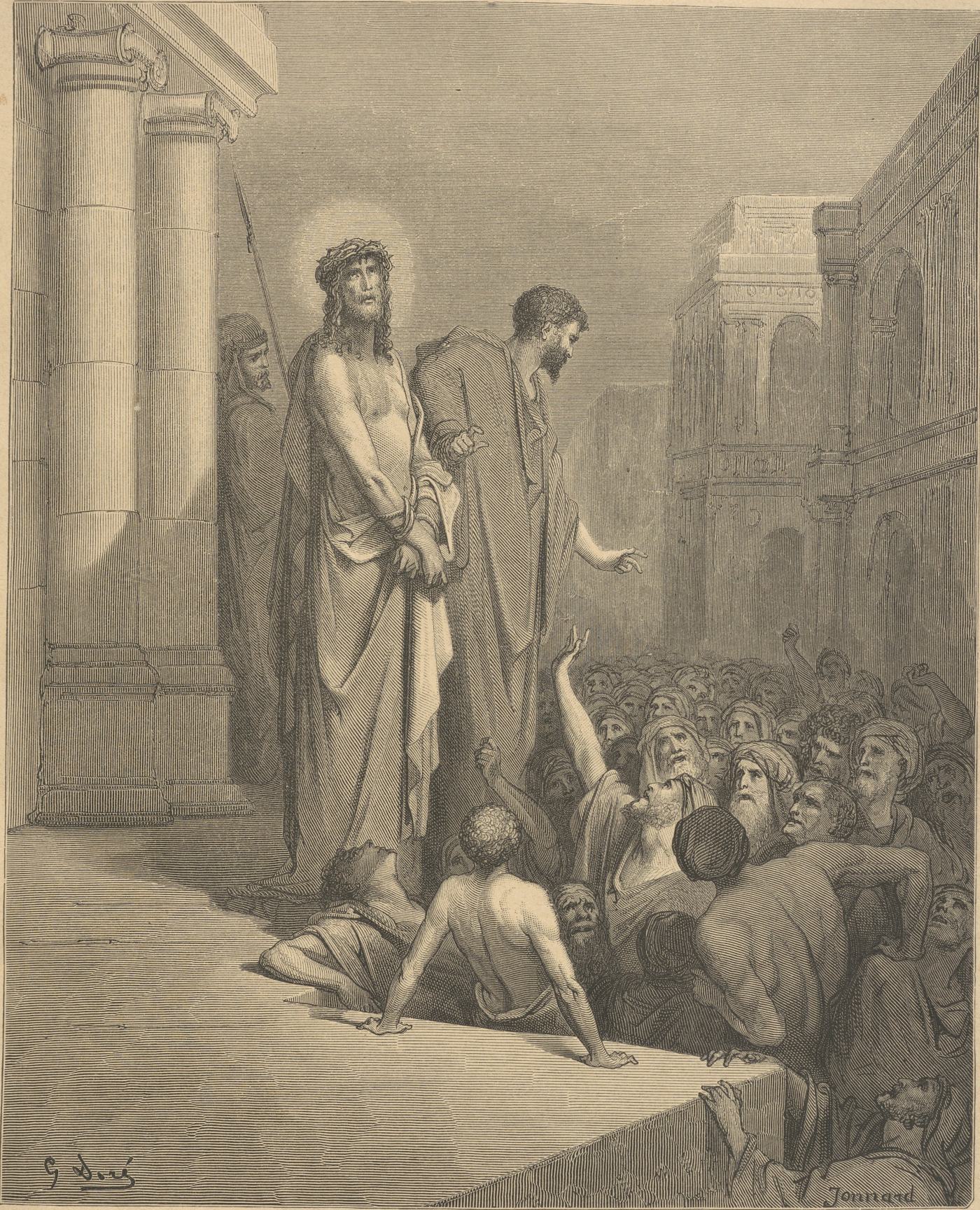 Christ Presented to the People, wood engraving by Gustave Doré, illustrating John 19:15