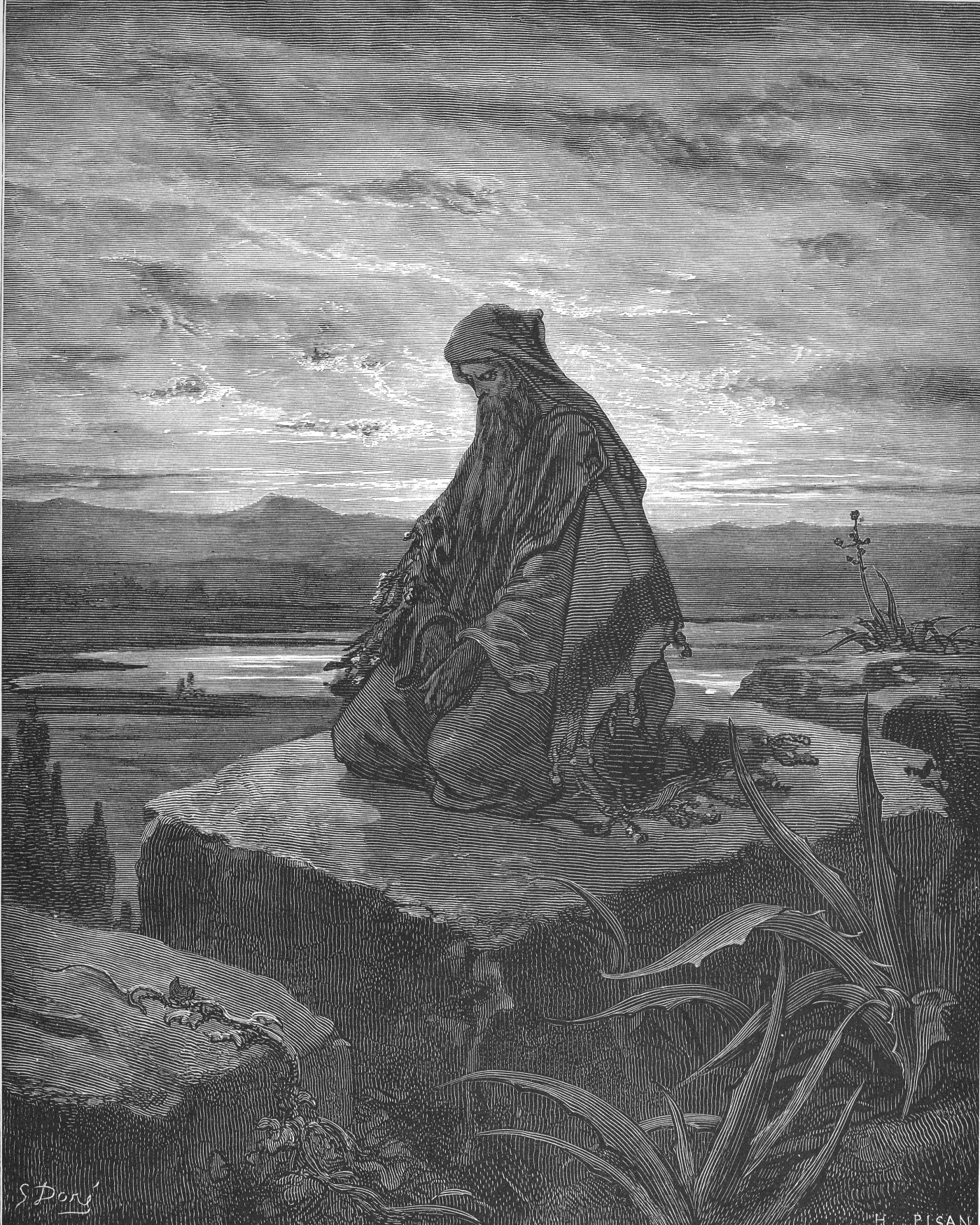 Isaiah, wood engraving by Gustave Doré, illustrating Isaiah 6:8
