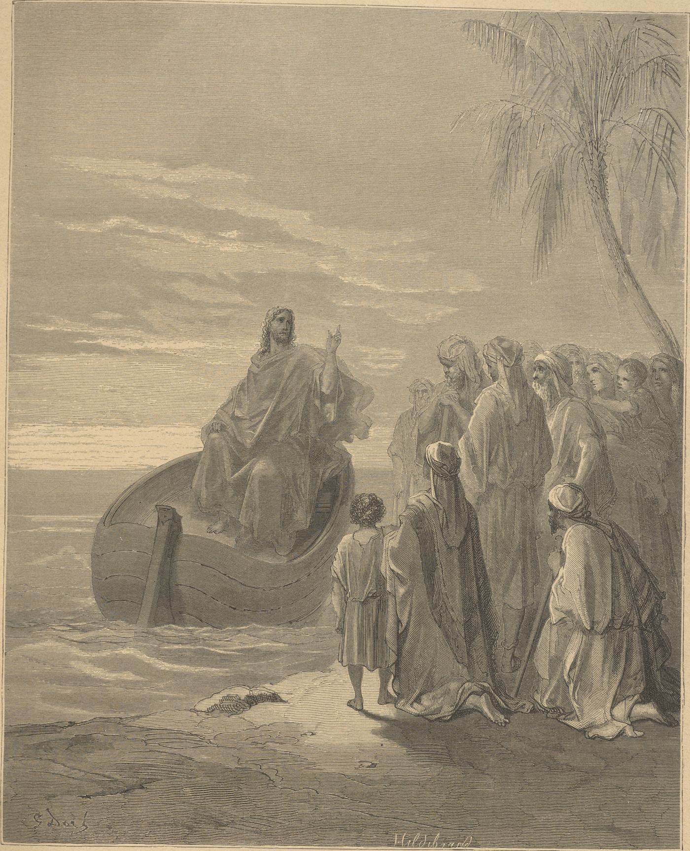 Jesus Preaching at the Sea of Galilee - Luke 5